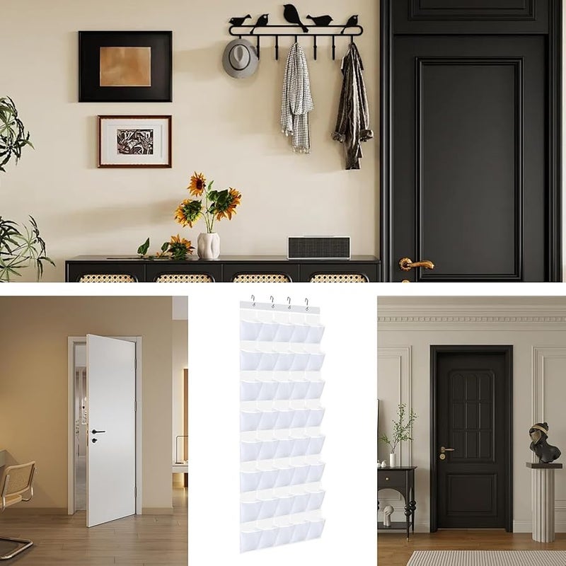 White Mesh Foldable Shoe Rack For Door Space Saving Storage Holder For Bedroom Living Room - Image 4